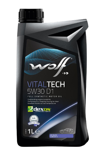 Моторное масло Wolf VitalTech 5W-30 D1, 1л  (WOLF: 161151)